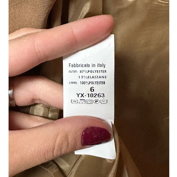 NastyGal Women’s Ruched Sleeve Longline Blazer Camel Size 6 - Picture 5 of 6